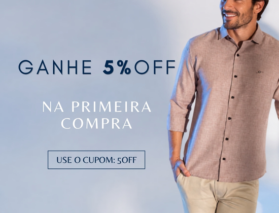 Primeira compra 5% off